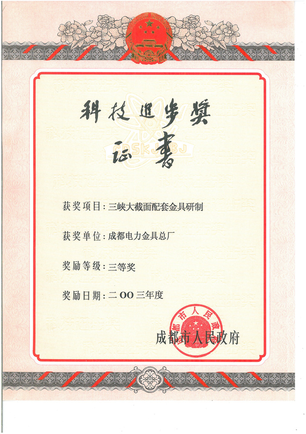 成都人民政府-科学进步奖